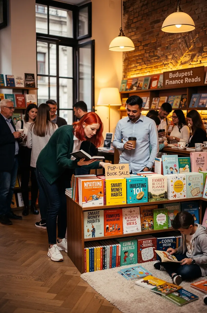 Csoporttagok pénzügyi tervező füzetekkel és könyvekkel egy havi személyes találkozón, ahol költségvetési stratégiákat osztanak meg.
